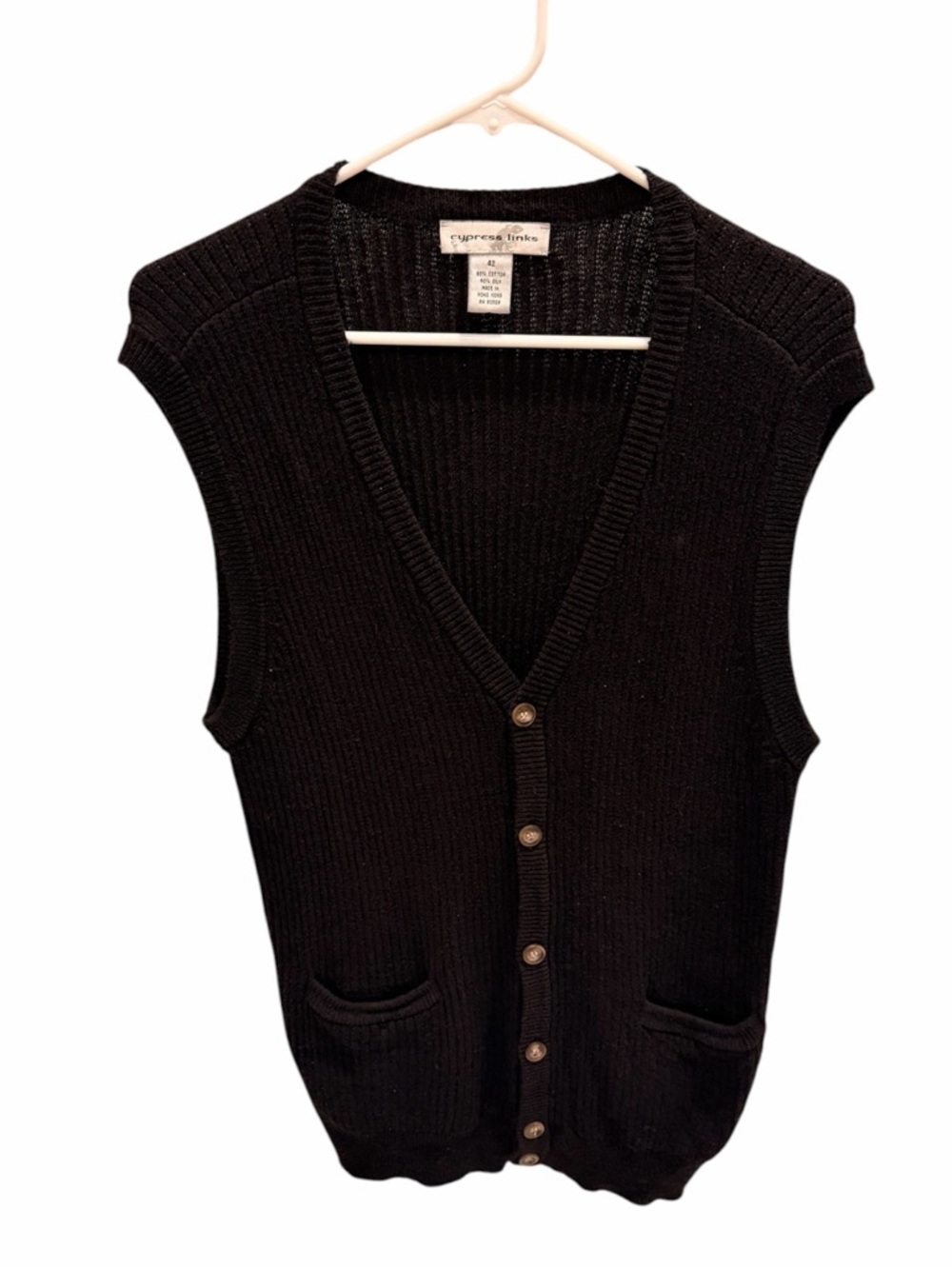 Cypress Links Golf Sweater Vest Silk Blend Old Money Grandpa Size 42